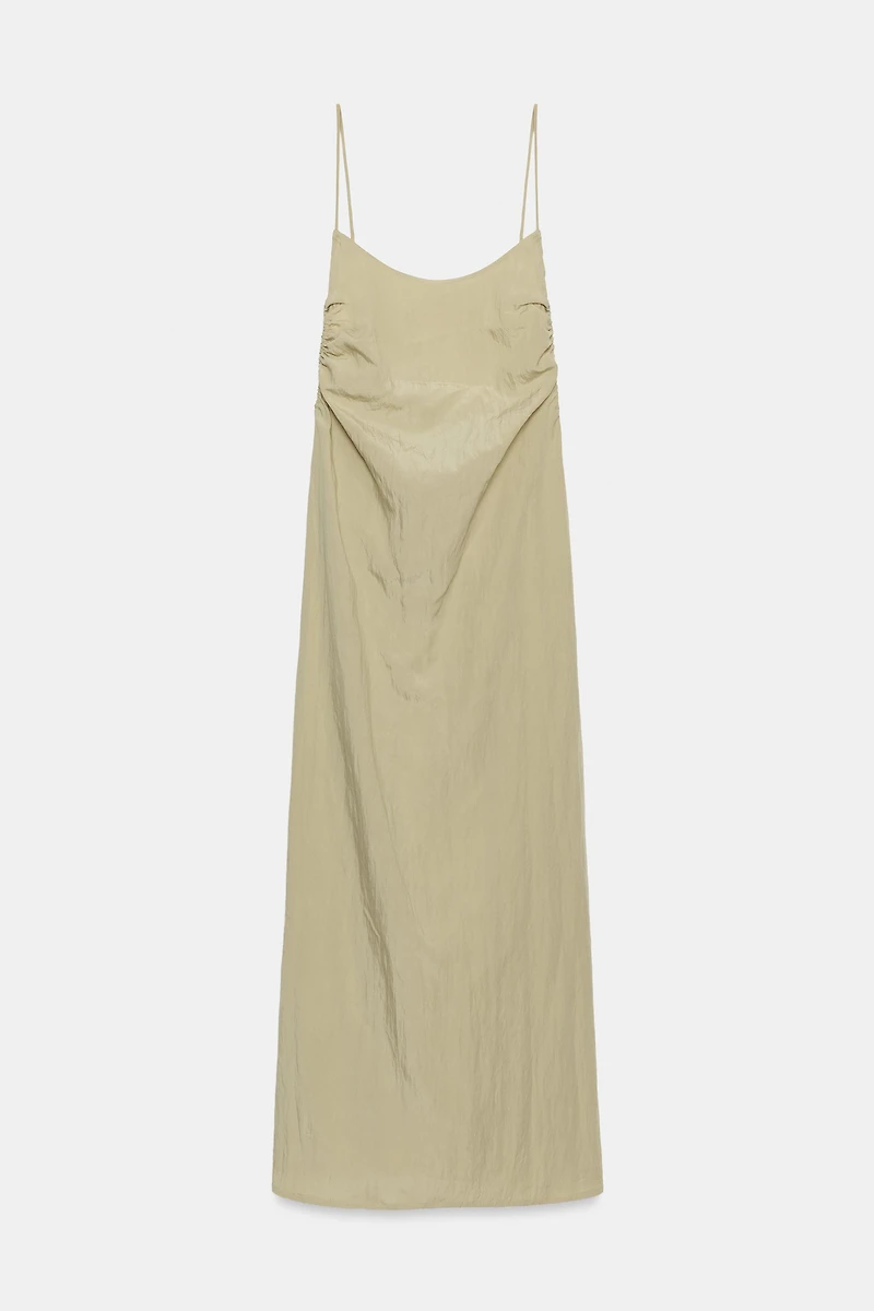 FLOWY OPEN-BACK MIDI DRESS