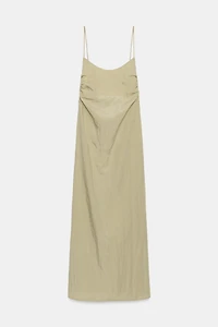 FLOWY OPEN-BACK MIDI DRESS