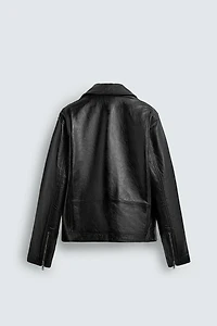 LEATHER BIKER JACKET