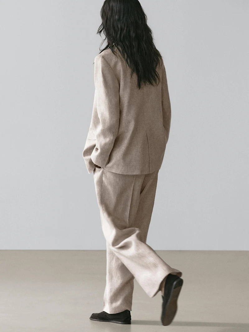 100% linen suit blazer
