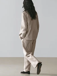 100% linen suit blazer