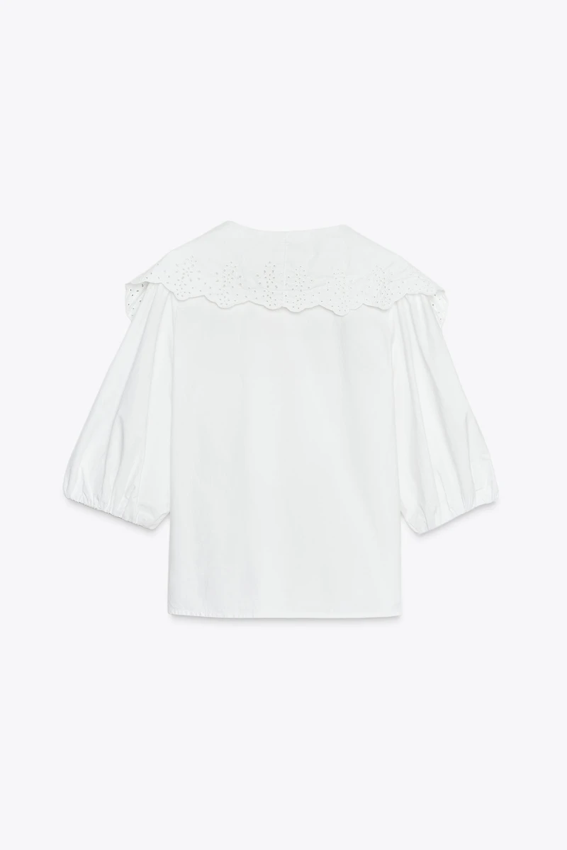 PETER PAN COLLAR POPLIN SHIRT