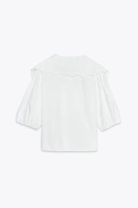 PETER PAN COLLAR POPLIN SHIRT