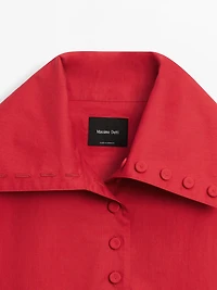 Lightweight cotton jacket with button details