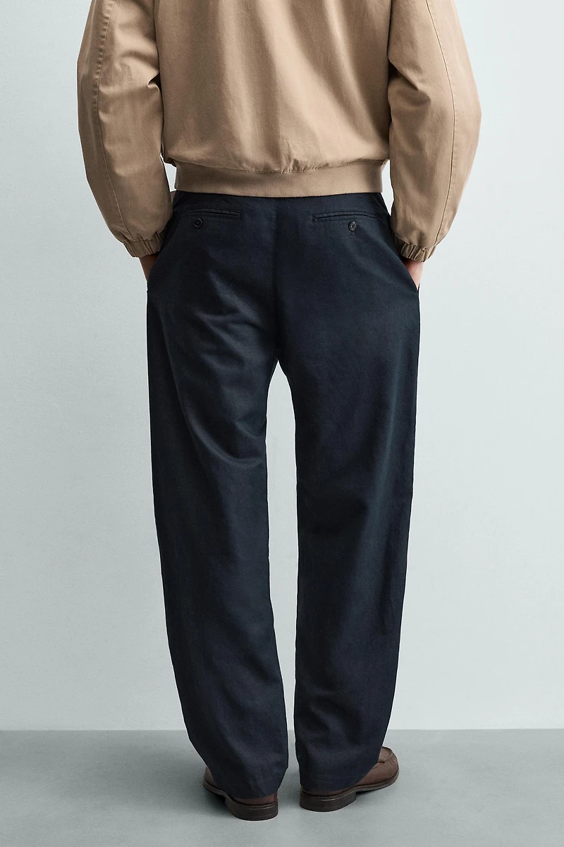 PANTALON COUPE DÉCONTRACTÉE CHANVRE - COTON