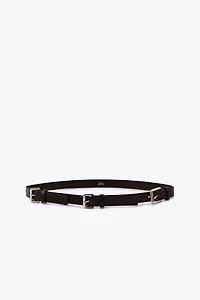 LEATHER MULTI-POSITION BUCKLE BELT