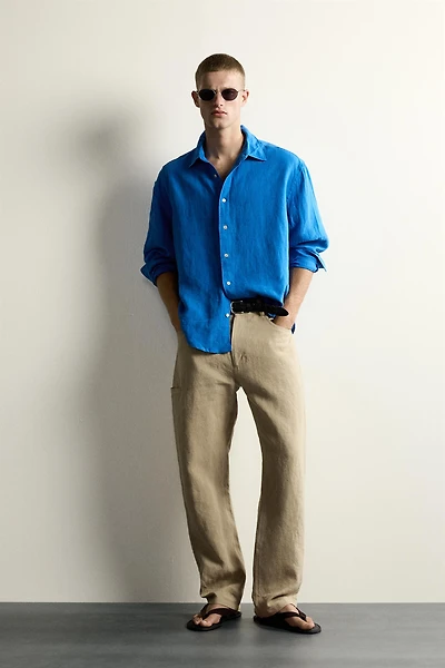 100% LINEN RELAXED FIT SHIRT