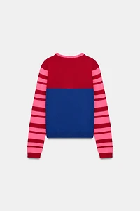 COLOR BLOCK CARDIGAN