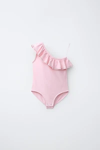 ASYMMETRIC RUFFLE BODYSUIT