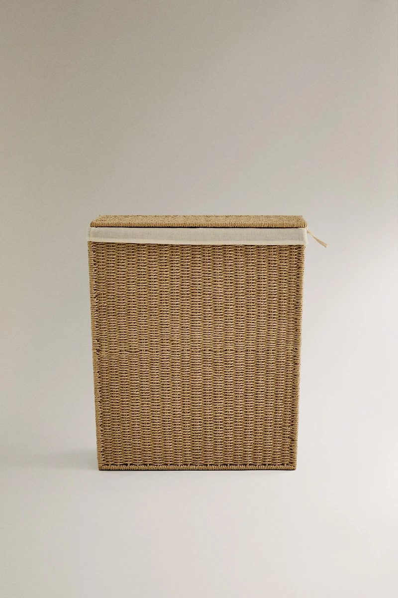 LAUNDRY BASKET WITH TWO COMPARTMENTS