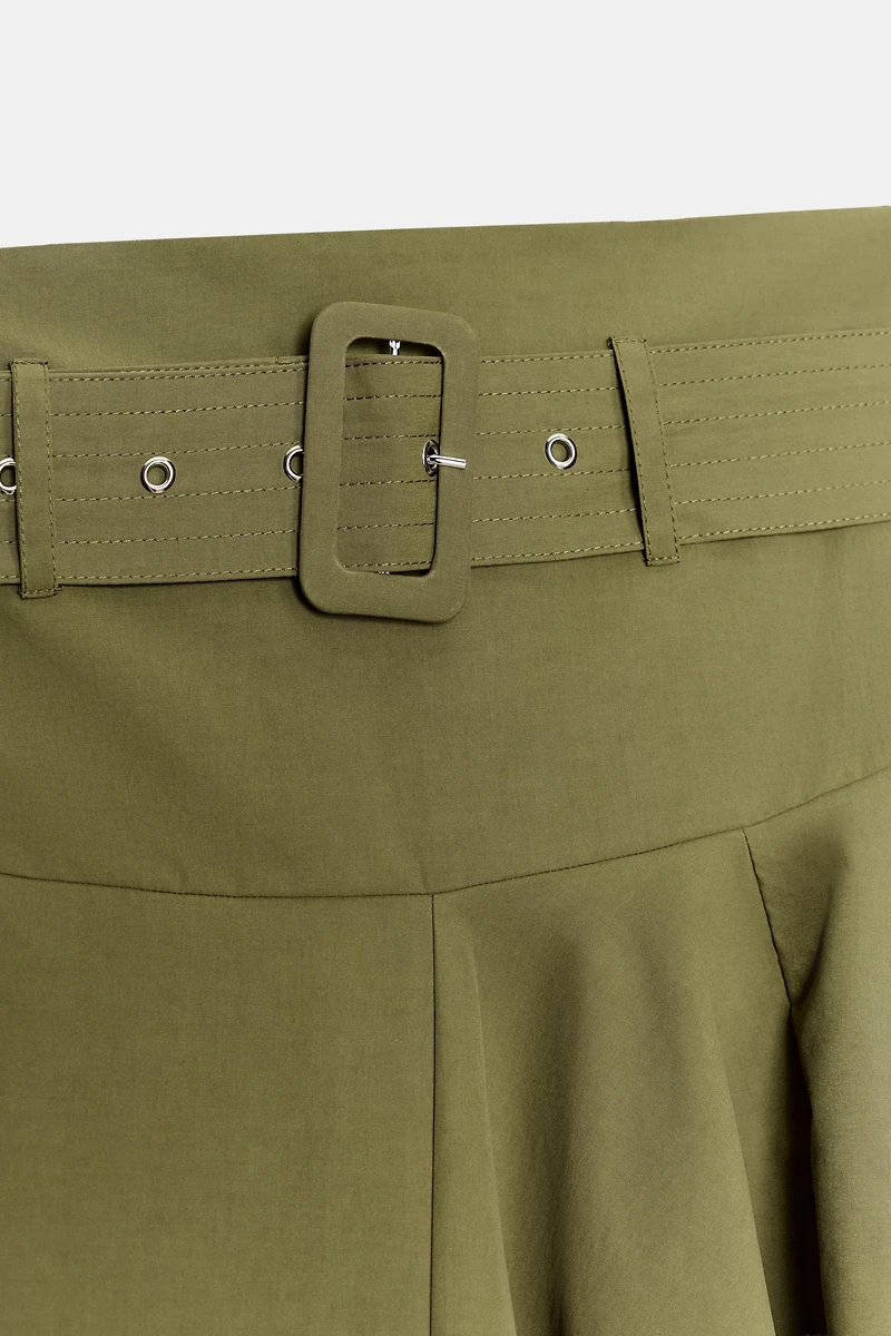 BELTED MIDI SKIRT