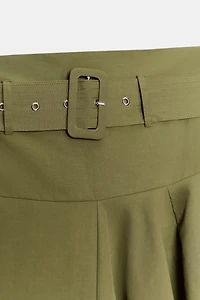 BELTED MIDI SKIRT