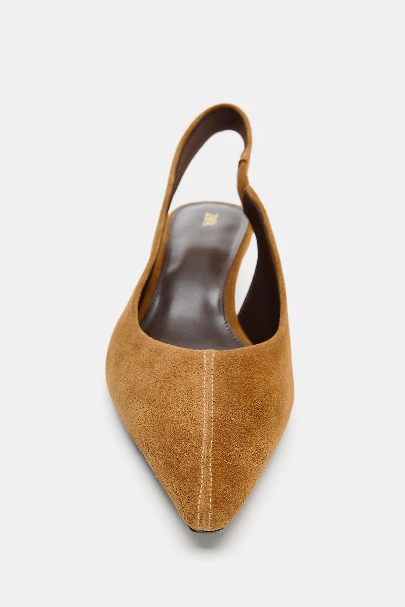 SUEDE SLINGBACK SHOES