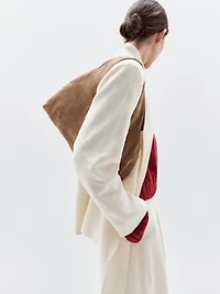 Sac lady moyen format en croûte de cuir