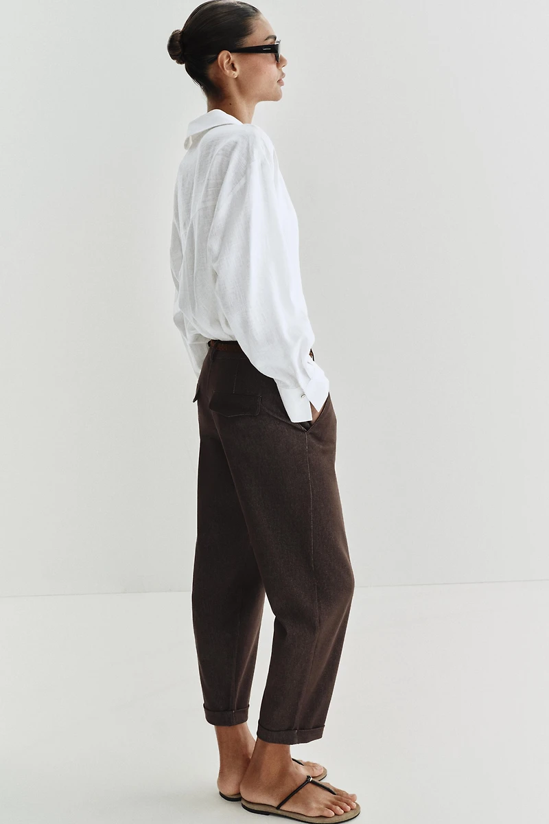 BRAIDED BELT CHINO PANTS