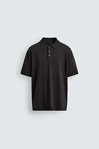REGULAR FIT COTTON BLEND KNIT POLO