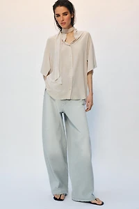 ZW COLLECTION FLOWY TIED SHIRT