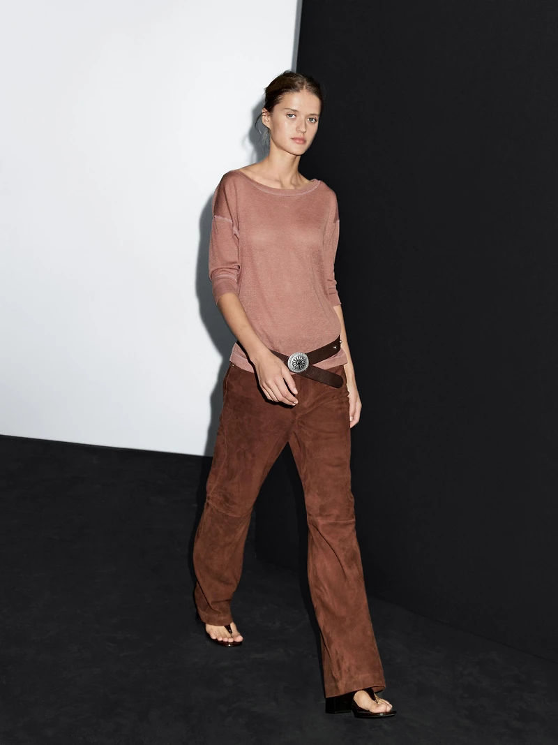 Lightweight wool and linen blend T-shirt