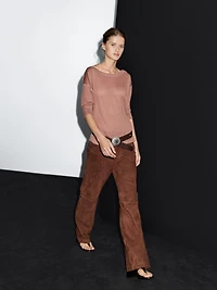 Lightweight wool and linen blend T-shirt