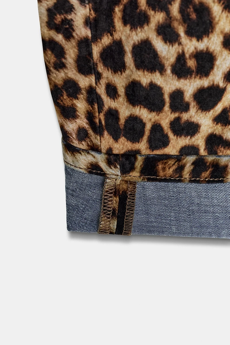 PANTALON FLOQUÉ IMPRIMÉ ANIMAL ZW COLLECTION ÉDITION LIMITÉE