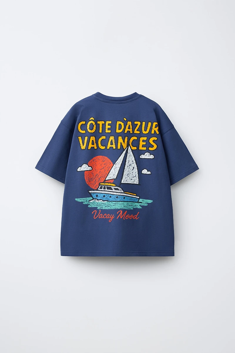 SAILBOAT PRINT T-SHIRT