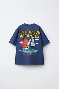 SAILBOAT PRINT T-SHIRT