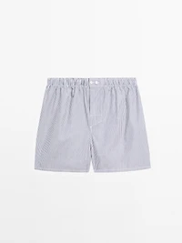 Striped print boxers