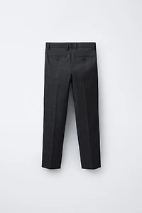 COMFORT CHECKED SUIT PANTS