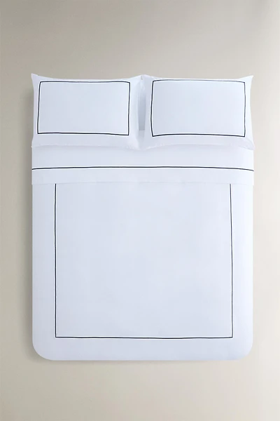 SCALLOPED SATEEN DUVET COVER