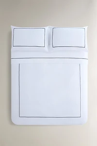 SCALLOPED SATEEN DUVET COVER