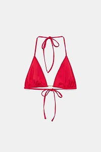 PLAIN BIKINI TOP WITH METAL DETAIL