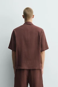 RELAXED FIT LINEN BLEND SHIRT