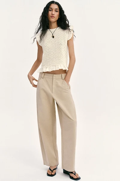 COMBINED POINTELLE KNIT TOP