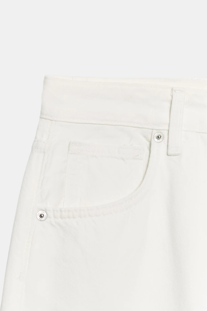 TRF MID-RISE BALLOON JEANS WITH BUTTON TABS