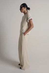 PULL EN MAILLE À MANCHES REVERS BIMATIÈRE