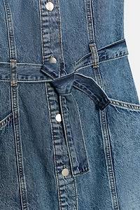 Z1975 BELTED MINI DENIM DRESS