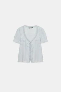 CHEMISE EN GAZE BRODÉE