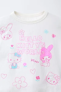 EMBROIDERED HELLO KITTY © SANRIO T-SHIRT