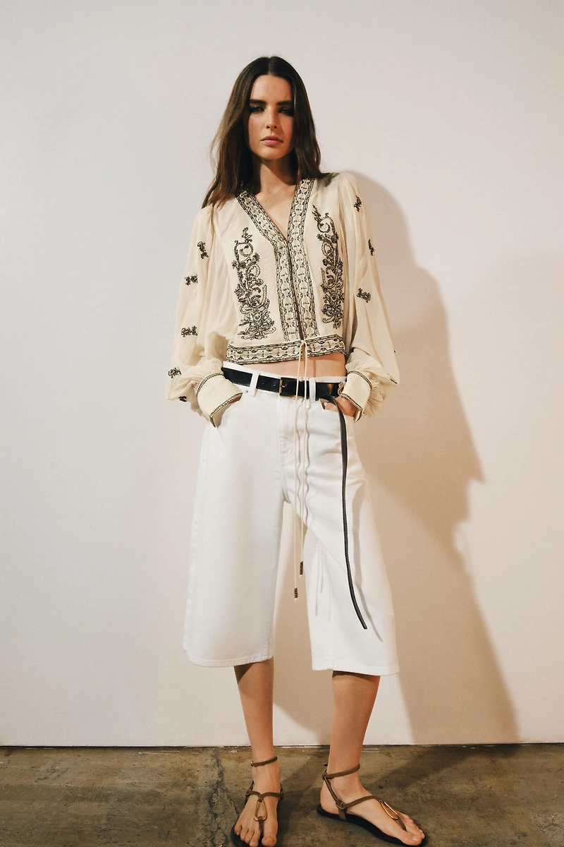 BEAD EMBROIDERED BLOUSE ZW COLLECTION