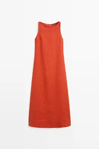 100% linen halter dress