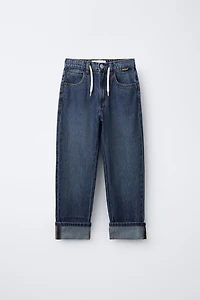 BAGGY JEANS WITH CUFFED HEM