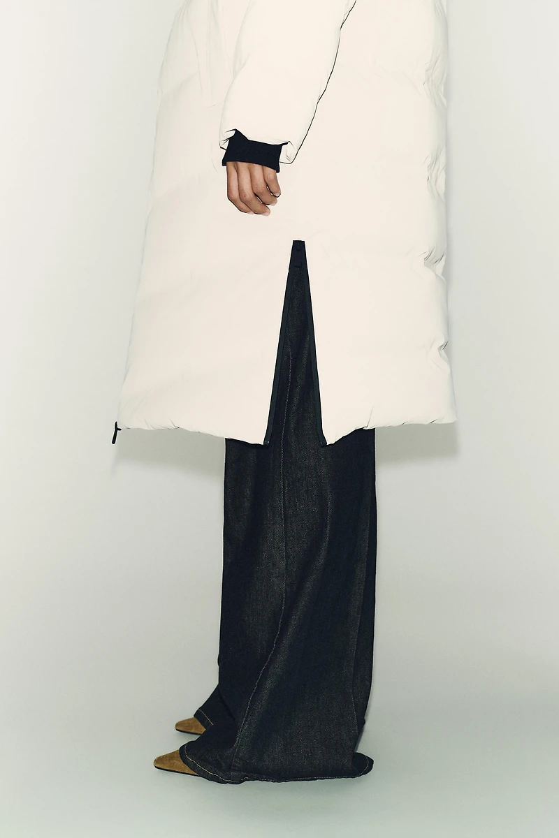 LONG RUBBERIZED WINDPROOF HOODIE ANORAK