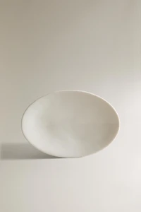 EMBOSSED CERAMIC SOAP DISH