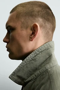 WASHED ZIP-UP OVERSHIRT