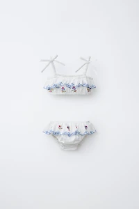 4-10 YRS — EMBROIDERED BIKINI