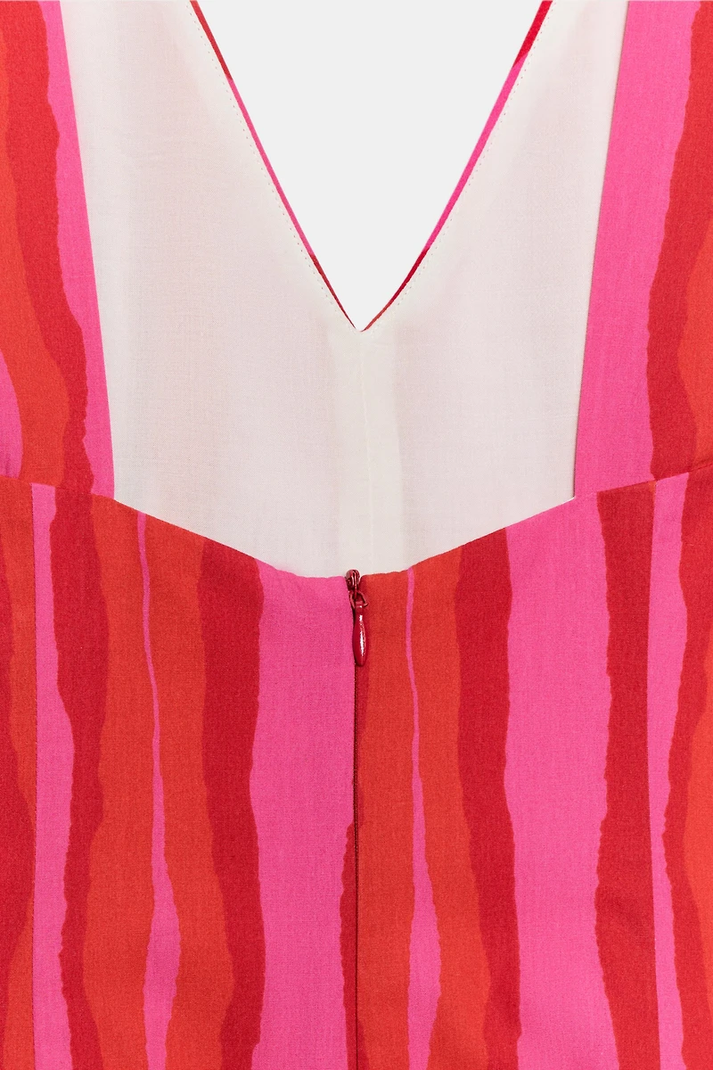STRIPED FIREMAN CLASP DRESS