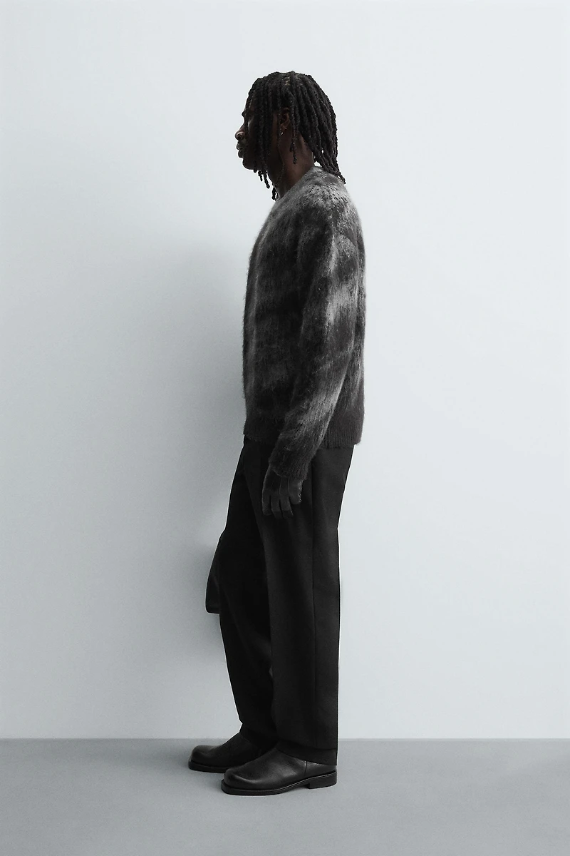 BRUSHED JACQUARD JUMPER