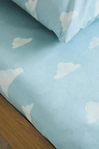 DRAP-HOUSSE ENFANT IMPRIMÉ NUAGES
