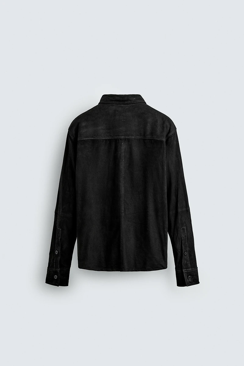 SUEDE LEATHER OVERSHIRT