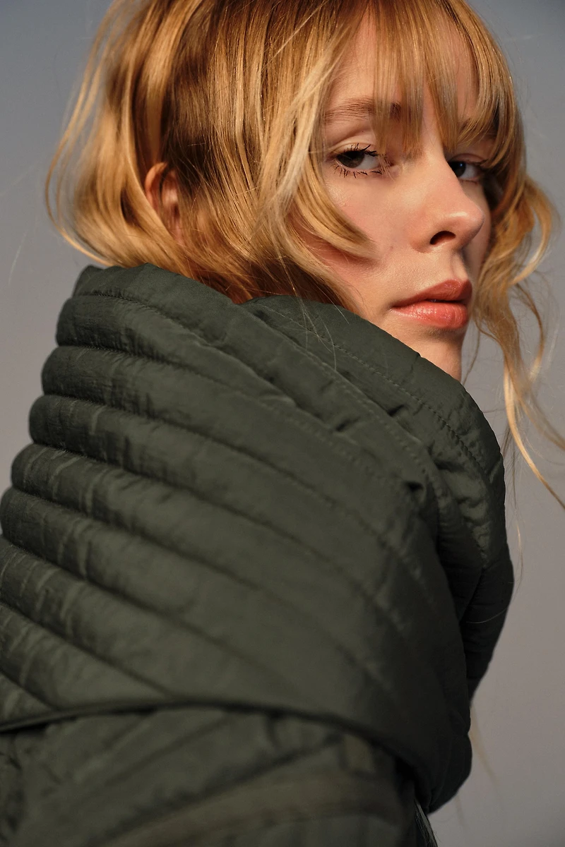 VESTE REMBOURRÉE ÉCHARPE AMOVIBLE